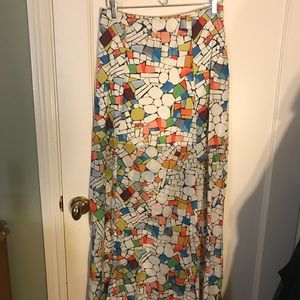 Maeve for Anthropology multicolored maxi skirt.